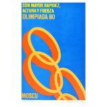 Sport Poster Moscow Olympics 1980 Felix Beltran