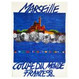 Sport Poster Football World Cup FIFA France 98 Coupe De Monde Marseille