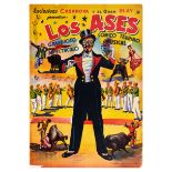 Advertising Poster Los Ases Musical Comedy Circus Bullfighting Performance Show