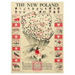 Propaganda Poster New Poland Map Industries USA