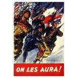 War Poster On Les Aura UK USA France WWII Allies