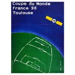 Sport Poster Football World Cup FIFA France 98 Coupe De Monde Toulouse