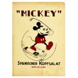 Advertising Poster Mickey Mouse Golf Disney Spanish Lettuce