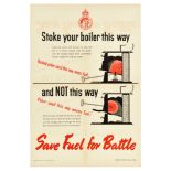 War Poster WWII Save Fuel for Battle Poker