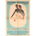 Advertising Poster Art Deco Loterie Nationale Family Yvonne Roger