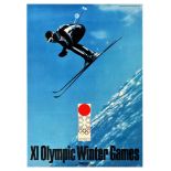 Sport Poster Sapporo Olympic Winter Games Skiing