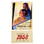 Advertising Poster Bernardo Vila Alcohol Calendar Art Deco Aniseed Liquor Syrup