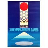Sport Poster Sapporo Olympic Winter Games Mountain Small