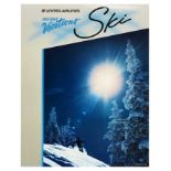 Sport Poster United Airlines Ski USA Instant Vacations
