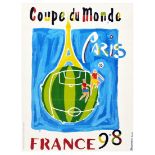 Sport Poster Football World Cup FIFA France 98 Coupe De Monde Paris