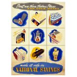 War Poster Make Safe National Savings Hiding Places WWII