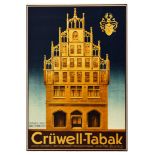 Advertising Poster Cruwell Tabak Smoking Tobacco Cigarette Pipe