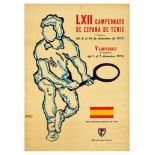 Sport Poster Tennis Championship Spain 1975 Valencia Club