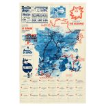 Sport Poster Tour De France 1971 Map Cycling Merckx