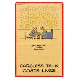 War Poster Careless Talk Costs Lives WWII Walls Have Ears Fougasse