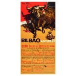 Advertising Poster Corrida Bullfighting Bilbao August 1967 Garcia Campos