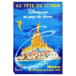 Advertising Poster Disneyland Paris Citron Disney Tinkerbell