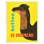 Advertising Poster Camel Leather Boots Bottes Le Chameau