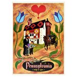 Travel Poster Pennsylvania USA Dutch Country