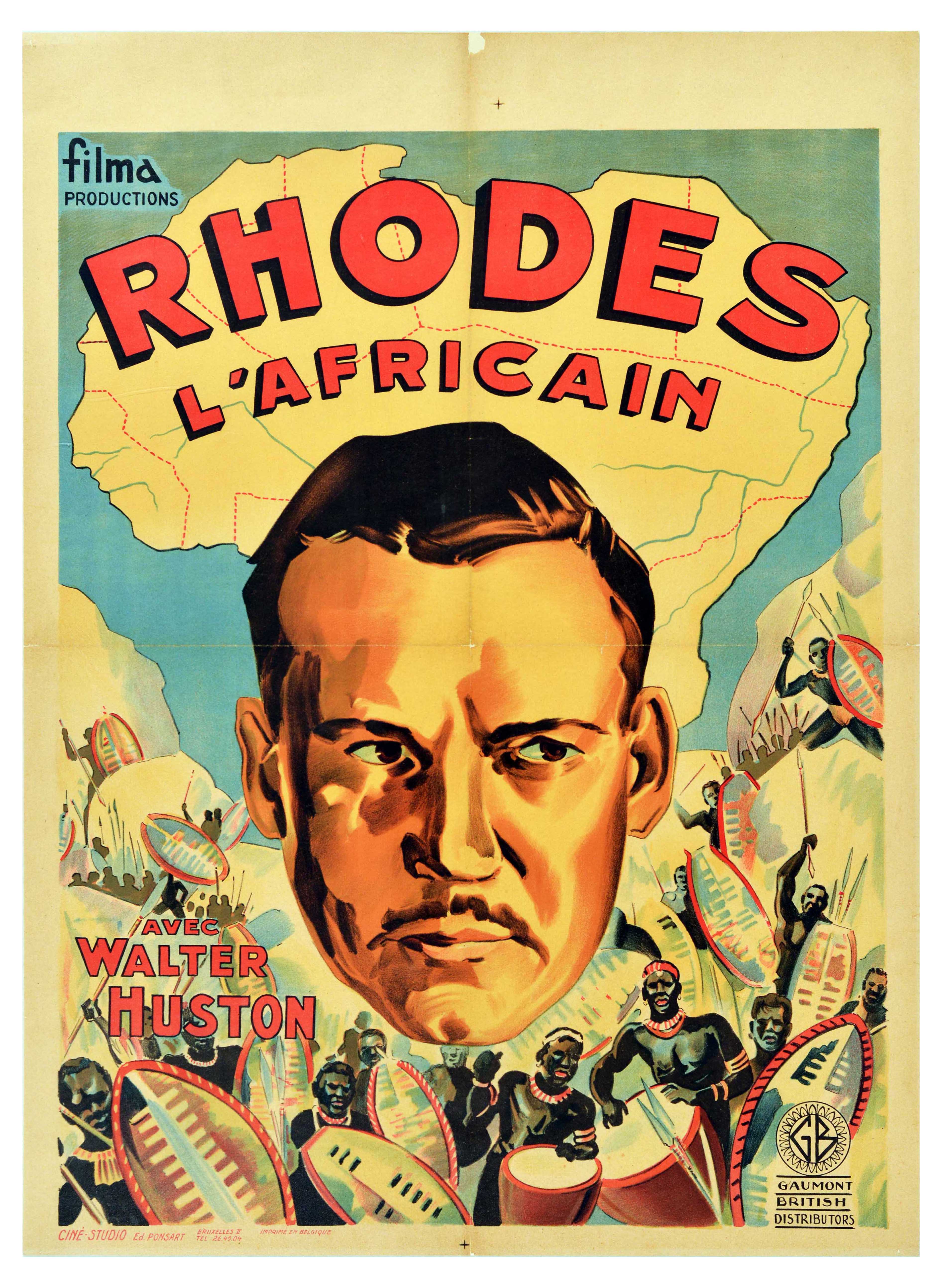 Movie Poster Rhodes of Africa Cecil Rhodes Diamond Mining Colonisation