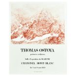Advertising Poster Thomas Ostoya Chamonix Mont Blanc Mountain Painting Art