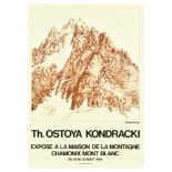 Advertising Poster Thomas Ostoya Kondracki Chamonix Mont Blanc Mountain Art