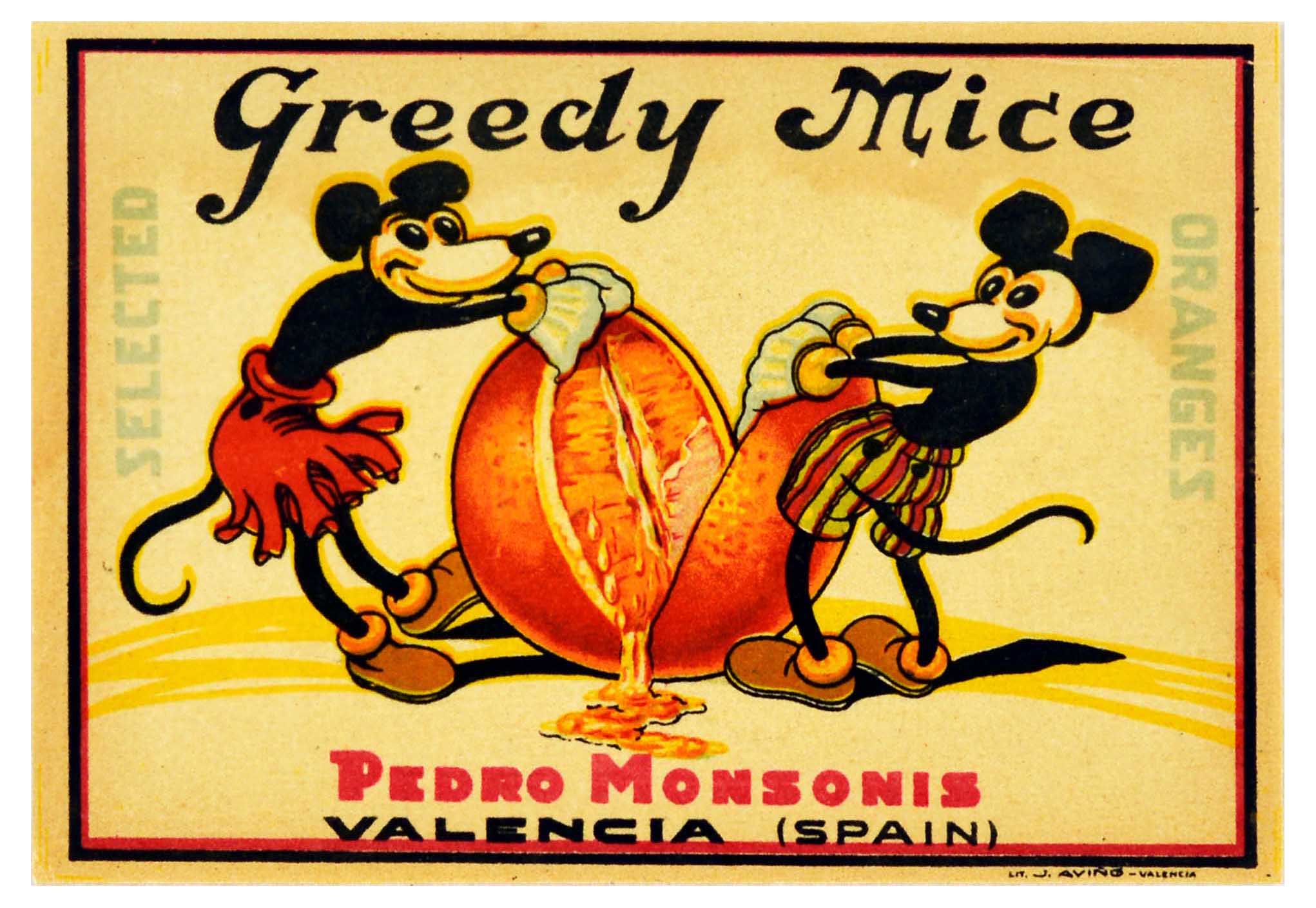 Advertising Poster Greedy Mice Pedro Monsonis Orange Citrus Fruit