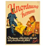 Propaganda Poster Clutter Inhibits Unordnung Hemmt Doval Motivation Parker Holladay