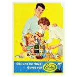 Advertising Poster Edeka At Home Family Shopping