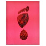 Advertising Poster Footprint Mandala Blood Red Pink Psychedelic