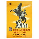 Advertising Poster XVII Samples Fair Barcelona Horse