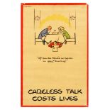 War Poster Careless Talk Costs Lives WWII No Harm In Your Knowing Fougasse