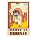 Travel Poster Visit Tunisia Tunisie North Africa Tourism Tunis