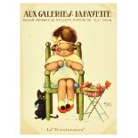 Advertising Poster Galeries Lafayette La Trictomanie Knitting Beatrice Mallet