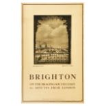 Travel Poster Brighton Sussex South Coast British Isles Dixon Scott