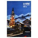 Travel Poster Clusaz Haute Savoie Ski France Winter Sports