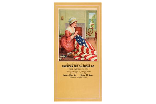 Advertising Poster Birth of the Flag USA American Art Calendar