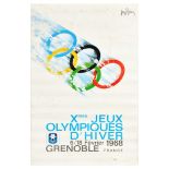 Sport Poster Grenoble Winter Olympic Games France Winter Sport