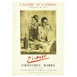 Advertising Poster Picasso Rare Engravings Exhibition The Frugal Meal Galerie 65 Cannes