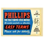 Advertising Poster Phillips True Temper Steel Bicycle Cycling Bike