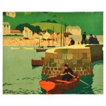 Travel Poster Lyme Regis Southern Railway Lambert Rowboat Dock