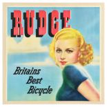 Advertising Poster Rudge Cycles Britain Best Bicycle Cycling Raleigh