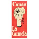 Advertising Poster Canas La Carmela Grey Hair Lady