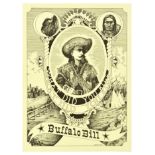 Advertising Poster Buffalo Bill Native American Wild West Saloon