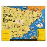 Sport Poster Tour Of Spain Cycling Race Vuelta Ciclista a Espana 1972