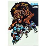 Sport Poster Detroit Lions NFL American Football Collectors Series