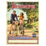 Advertising Poster Triumph Cycles Distinction Bicycle Coventry Country Cycling