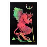 Advertising Poster The Demon Blacklight Satan Thought Factory Psychedelic