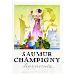 Advertising Poster Saumur Champigny Harmonie Wine Mercier