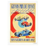 Sport Poster Grand Prix De France Car Racing